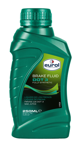 [E801300-250ML] EUROL BRAKE FLUID DOT 3 (250ML)